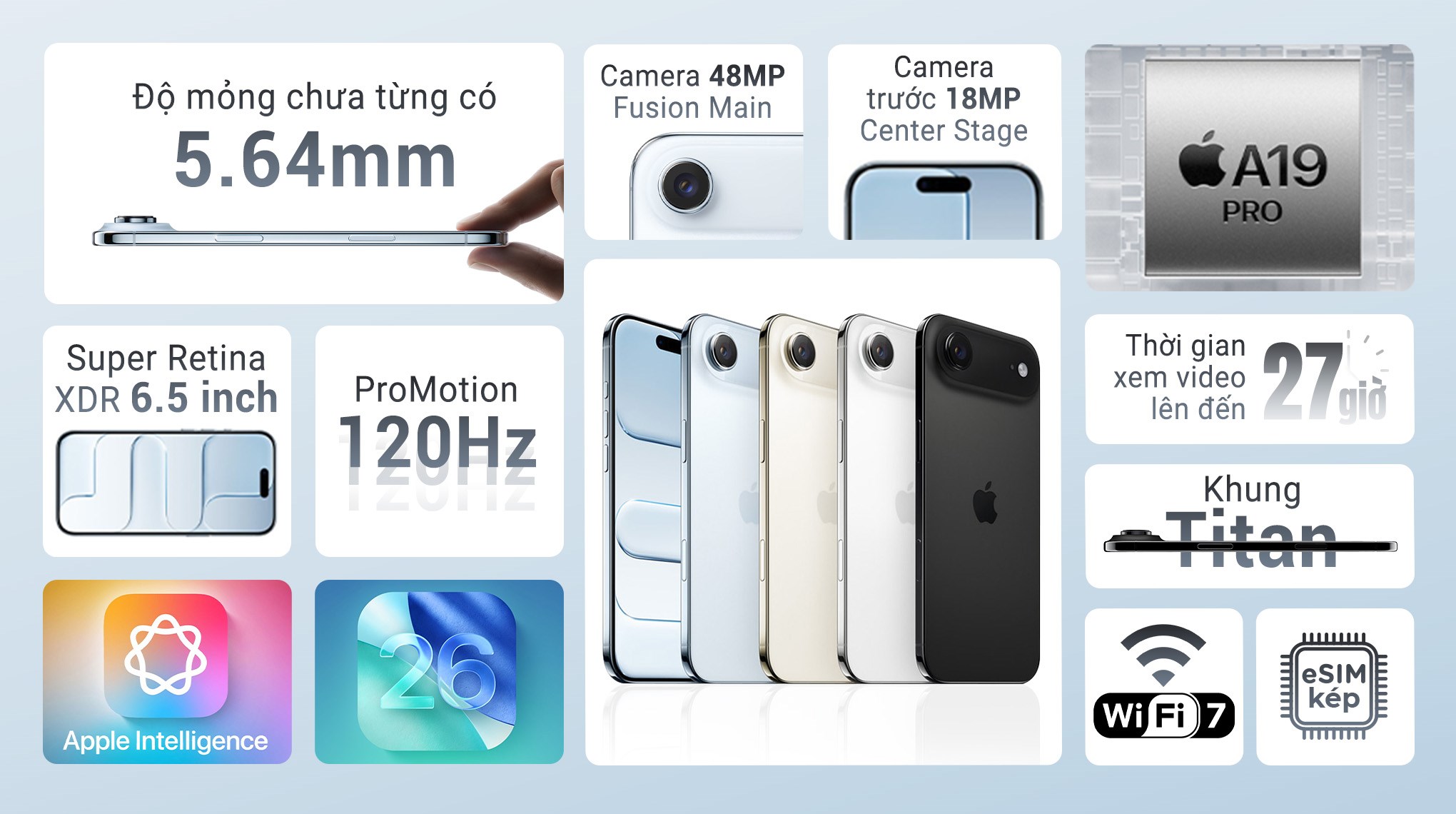 Tính năng nổi bật của iPhone Air 1TB Cũ (LikeNew)
