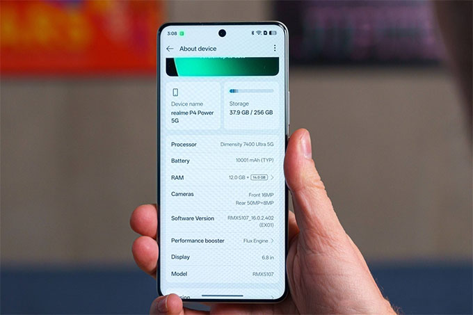 Sức mạnh cốt lõi của Realme P4 Power 5G đến từ bộ vi xử lý MediaTek Dimensity 7400 Ultra