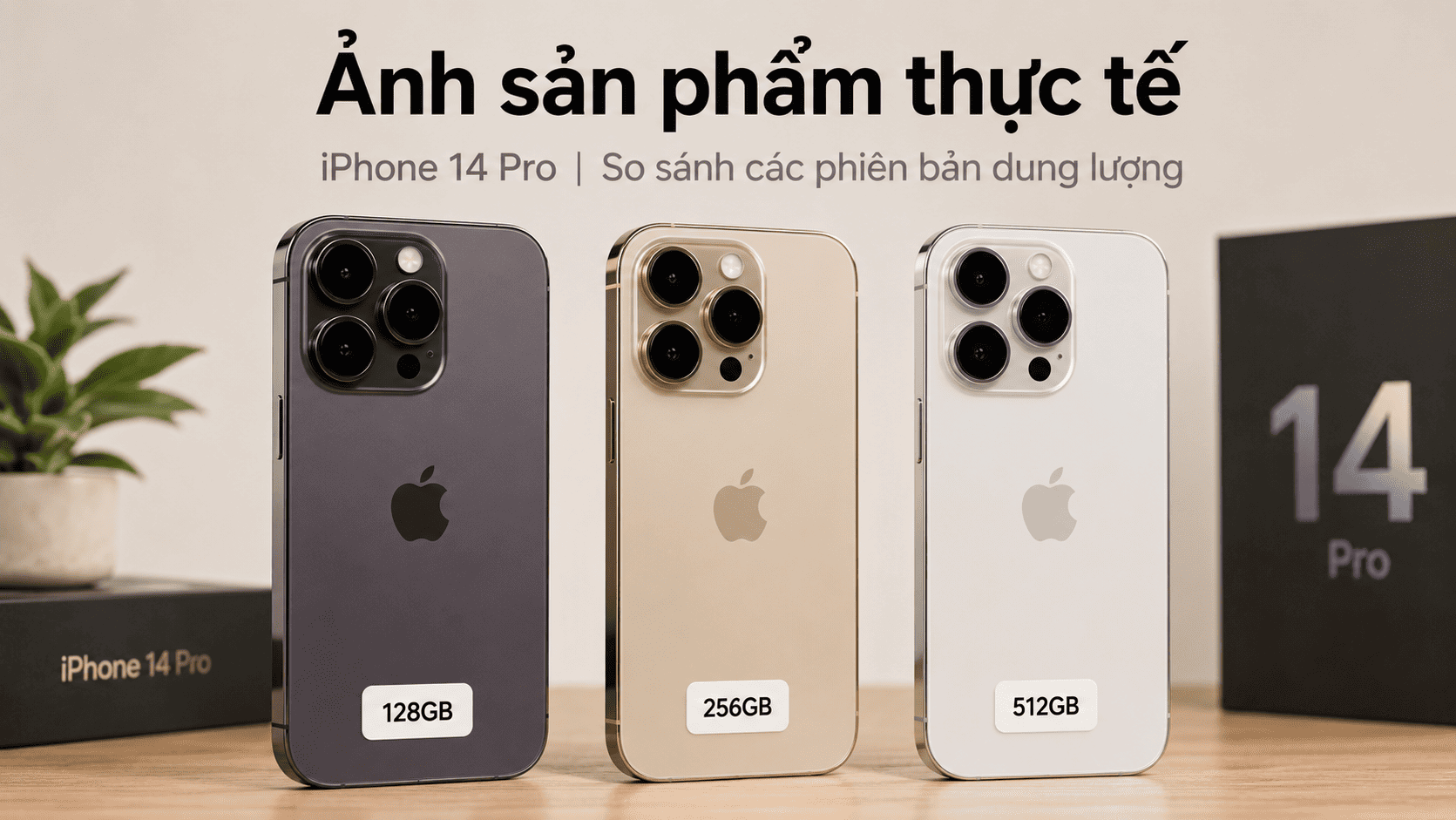 iPhone 14 Pro cũ 99% LikeNew tại XTmobile tháng 6/2026, 3 phiên bản bộ nhớ