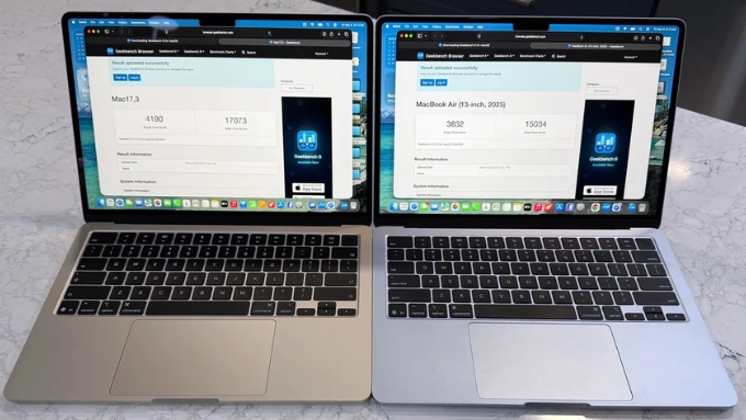 Hiệu năng là điểm khác biệt khi so sánh MacBook Air M5 với MacBook Air M4