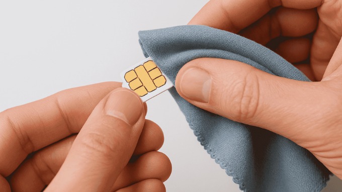 Vệ sinh và lắp lại SIM