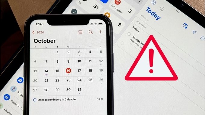 lịch trên iPhone bị lỗi không đồng bộ
