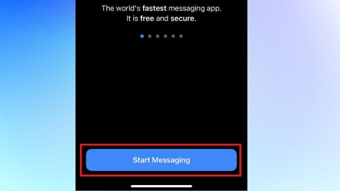 Chọn start messaging để tiến hành đăng nhập Telegram