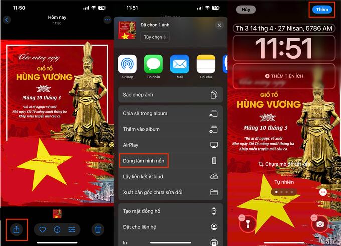 Cách tải và cài đặt hình nền Giỗ tổ Hùng Vương
