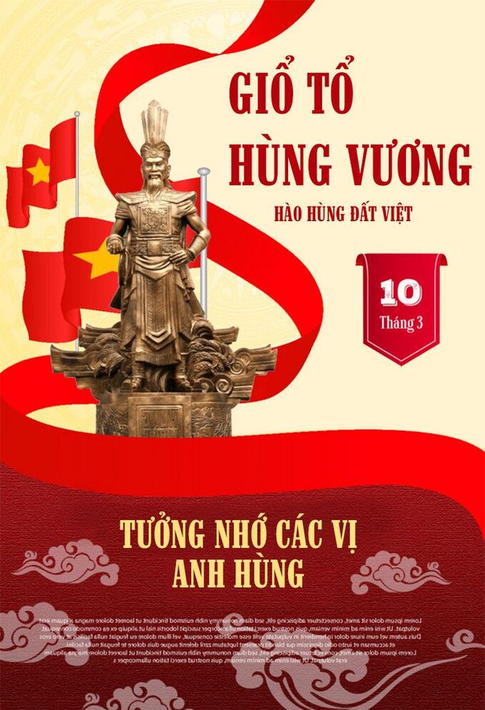 Hình nền Giỗ Tổ Hùng Vương sắc đỏ