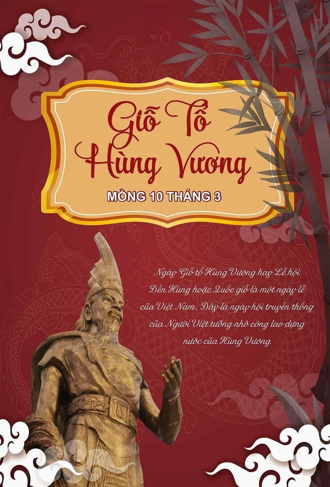 Hình nền Giỗ Tổ Hùng Vương sắc đỏ