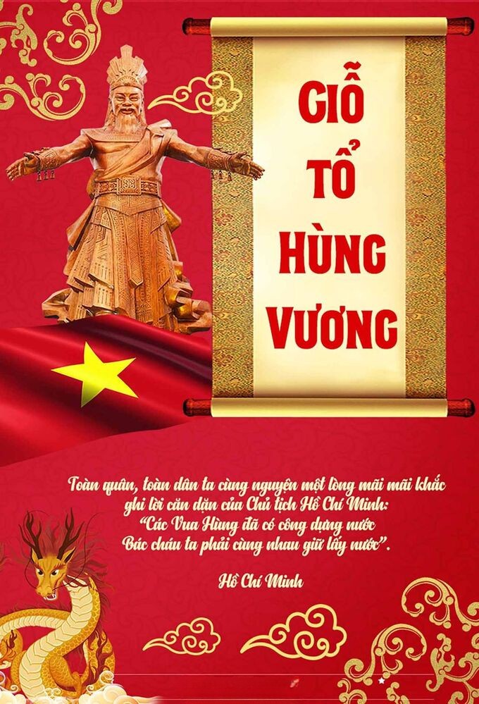 Hình nền Giỗ Tổ Hùng Vương sắc đỏ