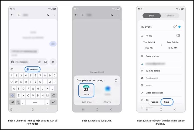 Thêm sự kiện vào lịch bằng Now Nudge