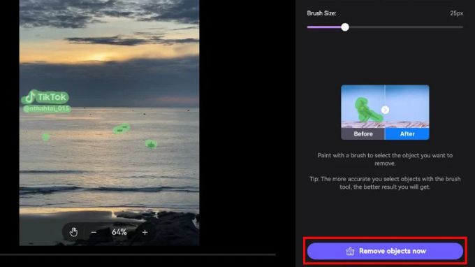 Xóa vật thể trong video bằng Media.io