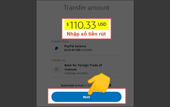 Cách lấy lại tiền, rút tiền hoàn lại từ Paypal về ngân hàng