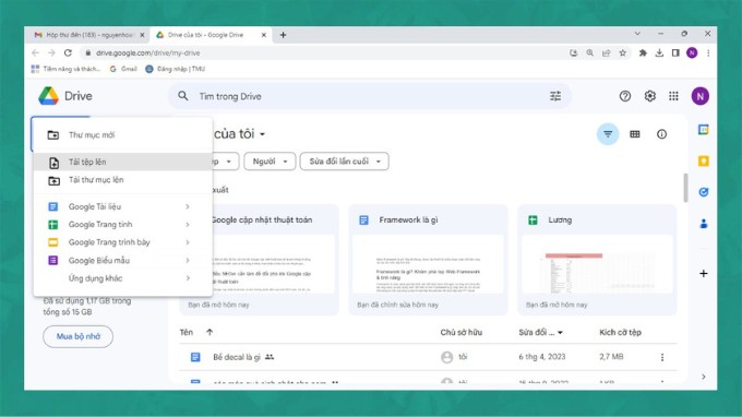 Bước 1 chuyển file PDF sang Word bằng Google Docs