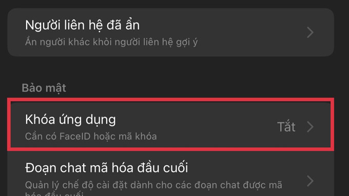 cách cài đặt mã pin hoặc faceid trên messenger cho iphone