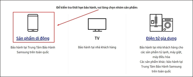 Lựa chọn đúng nhóm sản phẩm đang sử dụng