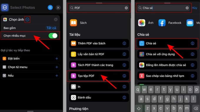 Bước 2 chuyển ảnh sang PDF trên iPhone