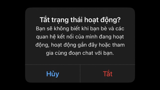 Tắt trạng thái hoạt động trên Messenger