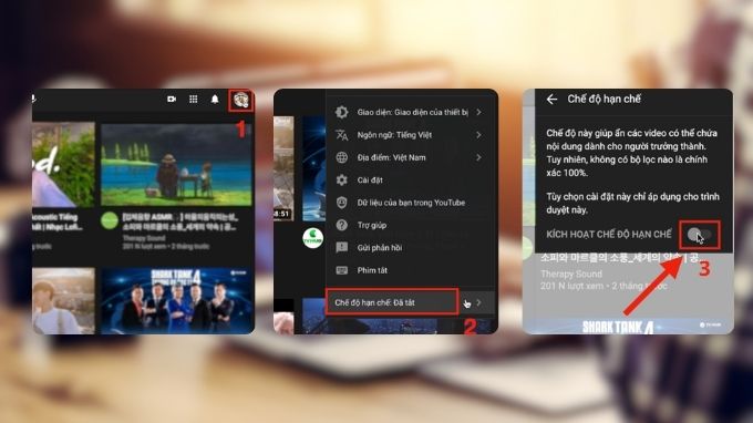 tắt tắt chế độ hạn chế của YouTube trên máy tính