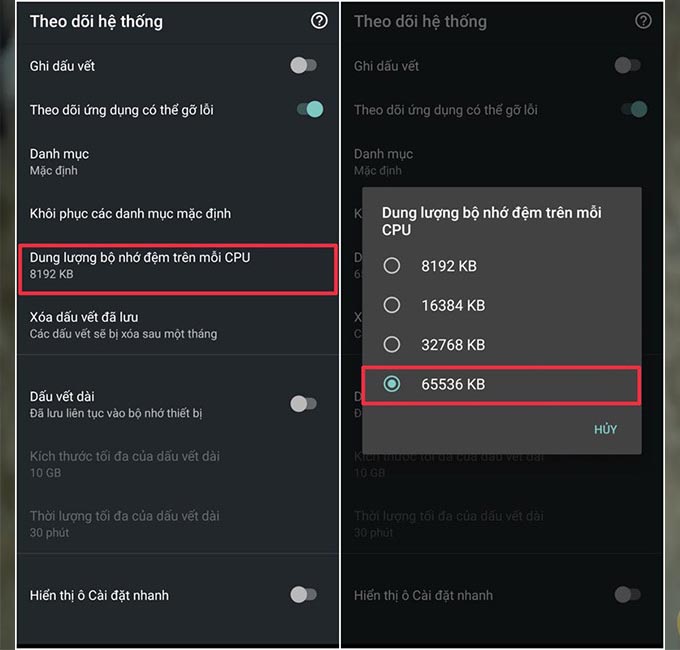 Tăng bộ nhớ đệm cho điện thoại Xiaomi