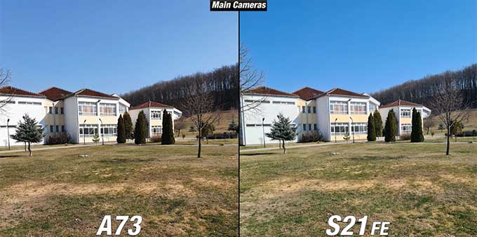 So sánh chi tiết camera Galaxy S21 FE và Galaxy A73 ống kính chính