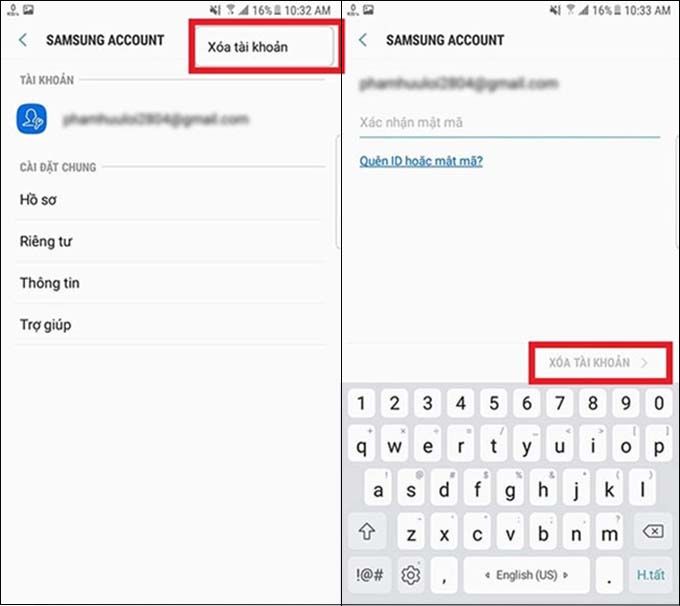 Hướng dẫn cách xóa tài khoản Samsung trên điện thoại
