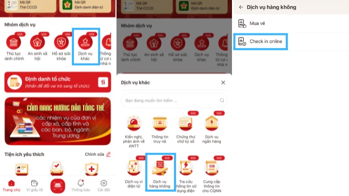 Cách check-in online bằng VNeID