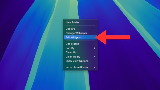 Cách thêm Widget trên màn hình chính MacBook
