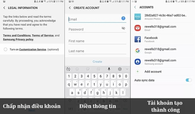 Hướng dẫn tạo tài khoản đăng nhập Samsung Cloud