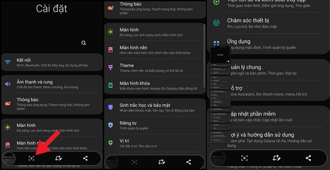 Cách chụp màn hình cuộn trang, chụp màn hình dài trên Samsung