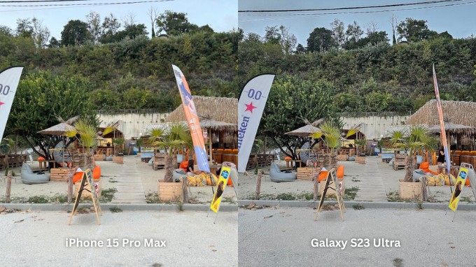 Ảnh chụp 1X trên iPhone 15 Pro Max và Galaxy S23 Ultra