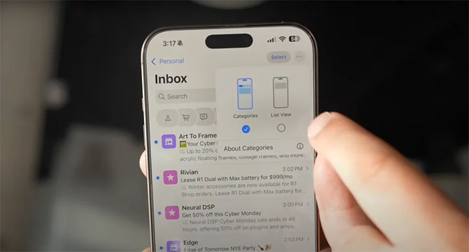 Tính năng Mail mới: Tổ chức thông minh hơn