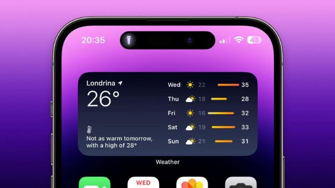 Sử dụng Dynamic Island để hiển thị đèn pin