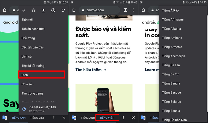 Dịch bất kỳ trang web nào trên Chrome