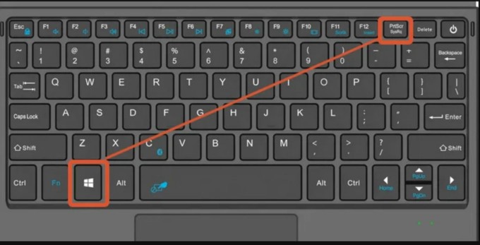 Dùng tổ hợp phím Windows + PrtScr để chụp màn hình máy tính