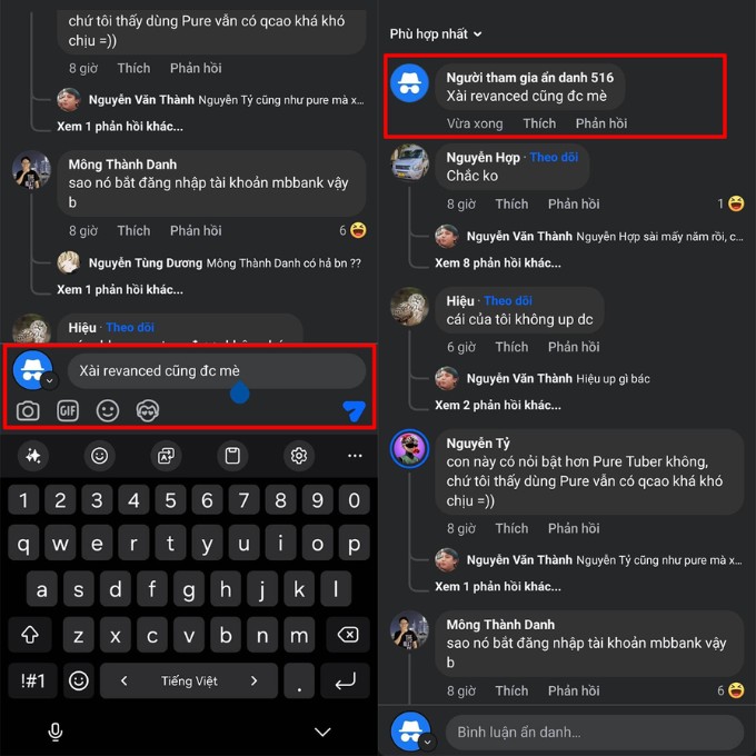 Hướng dẫn cách bình luận ẩn danh trên Facebook