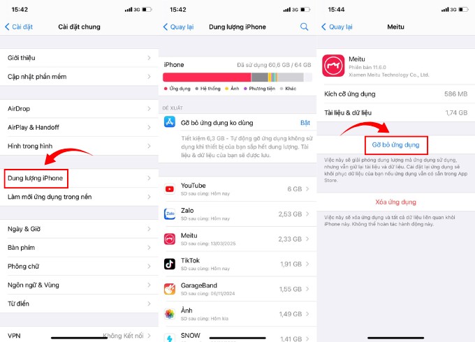 Giải phóng dung lượng bộ nhớ