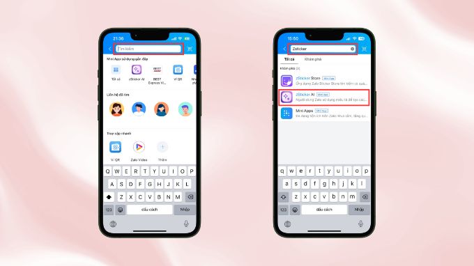 Nhập từ khóa ‘’zsticker’’ và nhấn chọn tiện ích zSticker AI