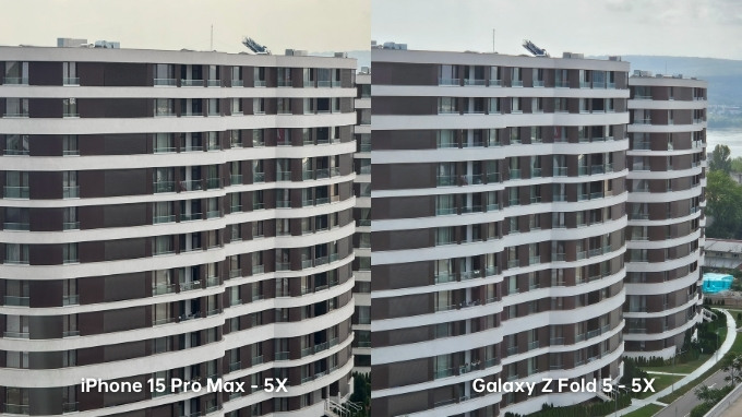 Ảnh chụp zoom 5X trên iPhone 15 Pro Max và Galaxy Z Fold 5