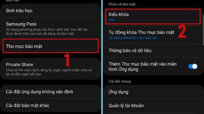 Cách khóa ứng dụng trên Samsung bằng thư mục bảo mật