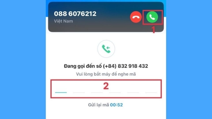 Lấy lại tài khoản Zalo bằng cách gửi mã
