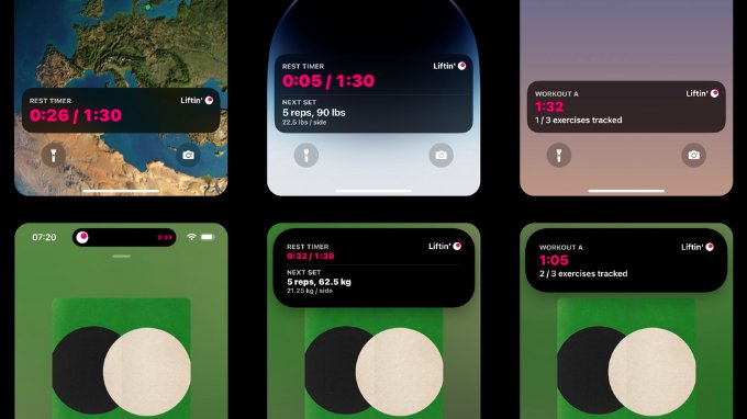 Ứng dụng Liftin giúp theo dõi quá trình tập luyện trên iPhone 14 Pro