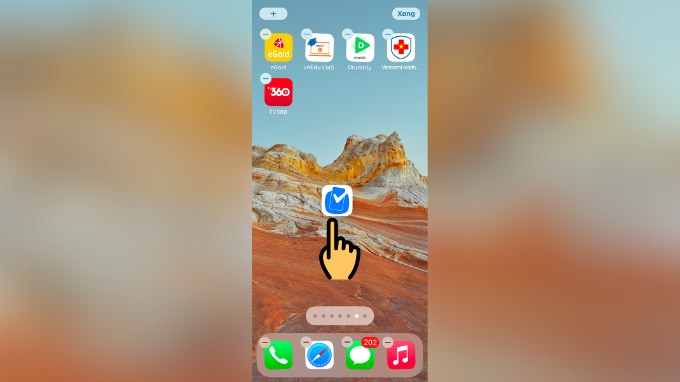 Bước 2 di chuyển nhiều ứng dụng cùng lúc trên màn hình iPhone