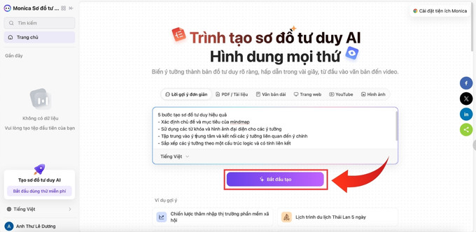 Hướng dẫn tạo sơ đồ tư duy bằng AI đơn giản
