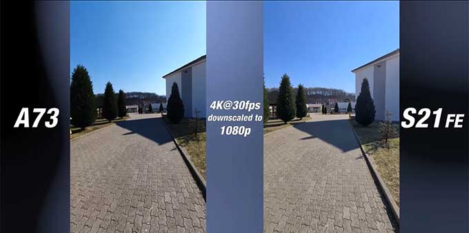 So sánh chi tiết camera Galaxy S21 FE và Galaxy A73 ống kính quay phim