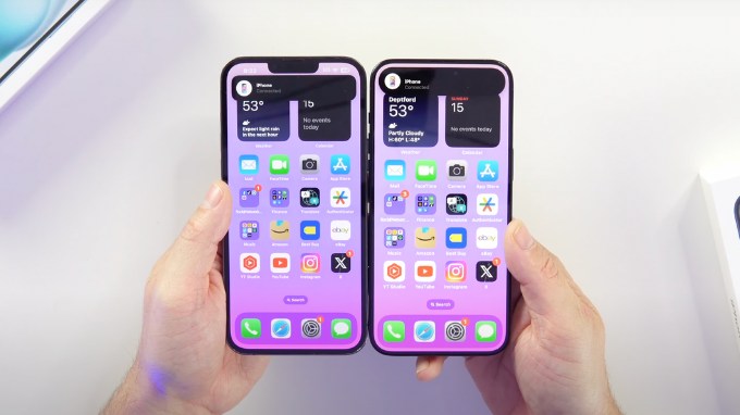 Khả năng hiển thị trên iPhone 15 Pro Max và iPhone 13 Pro Max