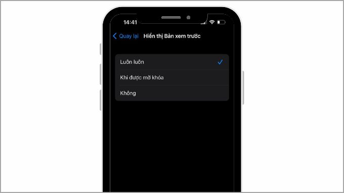 Cài đặt iOS thông báo trên màn hình chính