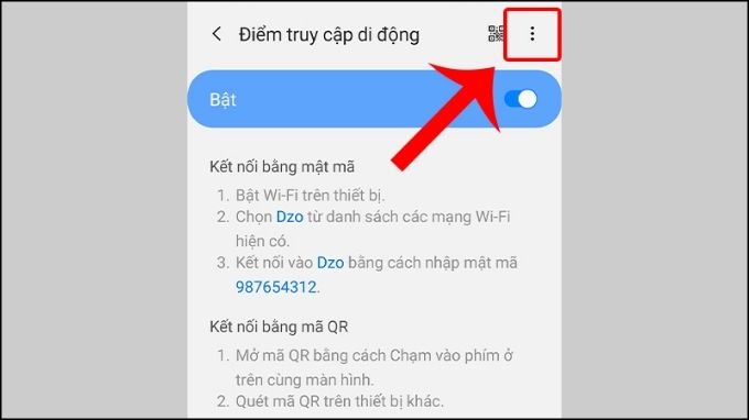 Cách đặt lại tên khi chia sẻ Wifi trên Samsung