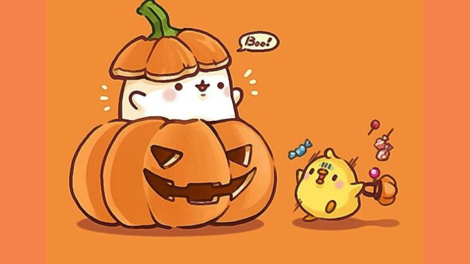 hình nền Halloween dễ thương