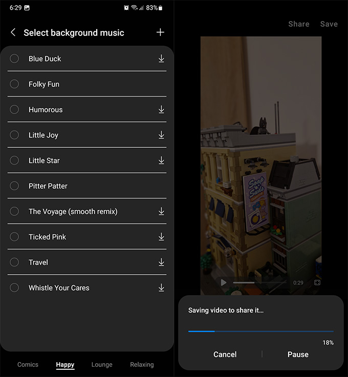 cách tạo video highlight reel trên điện thoại Samsung: Bước năm