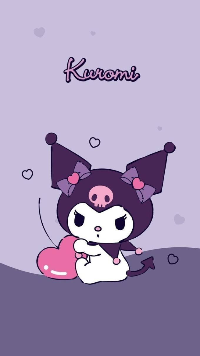 Bộ hình nền Kuromi cute cho điện thoại