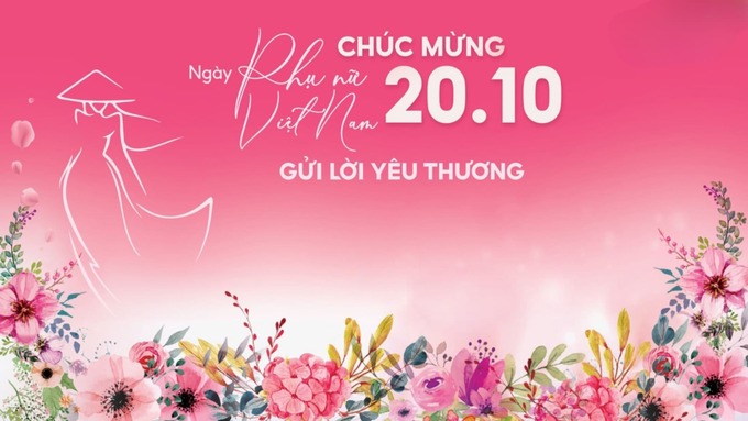 Background 20/10 kèm lời chúc