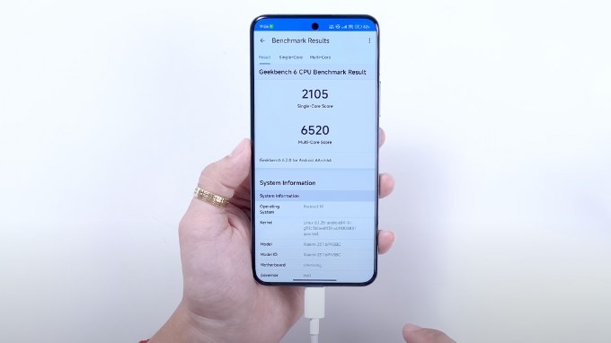 Điểm hiệu năng Geekbench 6 trên Xiaomi 14 Pro